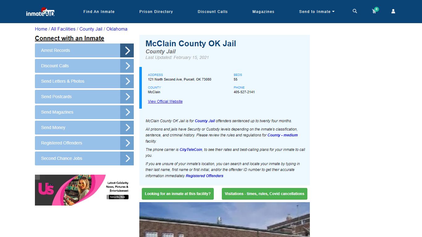 McClain County OK Jail - Inmate Locator - Purcell, OK