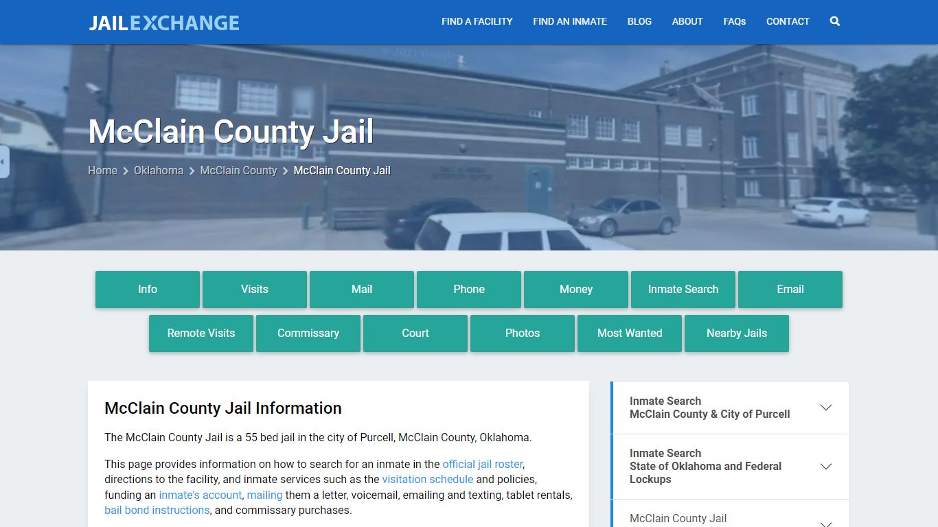 McClain County Jail, OK Inmate Search, Information